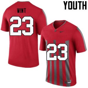 Youth Ohio State Buckeyes #23 Jahsen Wint Throwback Nike NCAA College Football Jersey Restock VLL8544JI